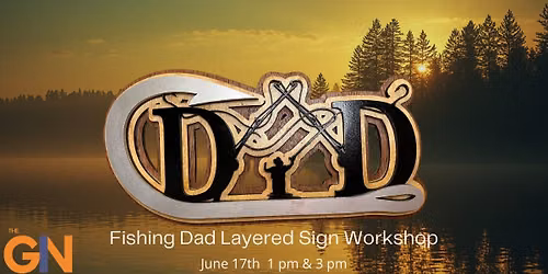 Fishing Dad Layered Sign