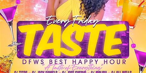 TASTE FRIDAY | $4  Happy Hour | Caribbean Buffet & Live Band