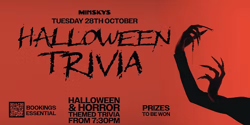 \ud83e\udddb Halloween Horror Trivia at Minskys \ud83c\udf83