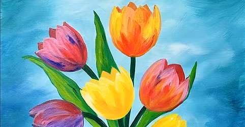 Mom's Spring Tulips (Add A Candle)