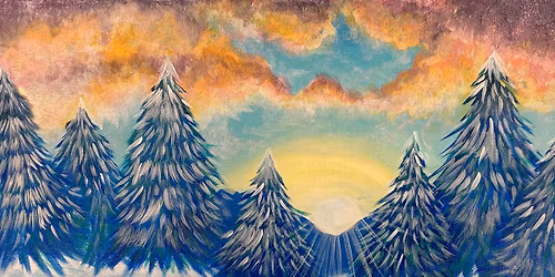 \ud83e\udd83\ud83c\udfa8 Gobble Up the Savings All November Long! Winter Sunrise Scape Canvas Paint & Sip Class