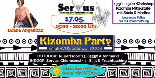 Kizomba \/Urban Kiz Party mit DJane AngelKizz - bei sch\u00f6nem Wetter OUTDOOR im Garten