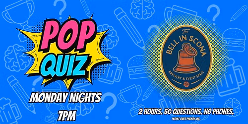 Edmonton - POP QUIZ Monday @ Bell In Scona