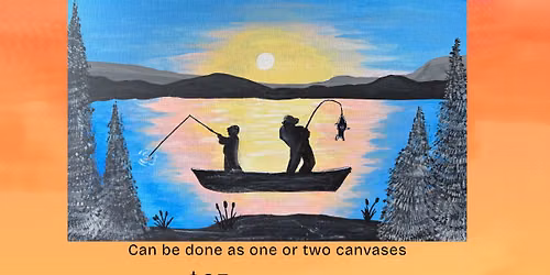 Father Day Fishing Painting
