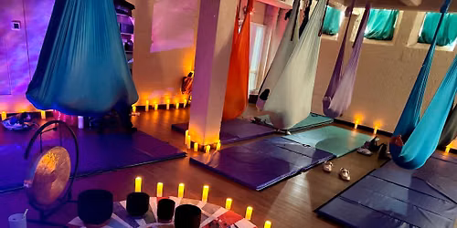 Floating in Harmony: An Aerial Hammock Sound Bath (2:00 PM)
