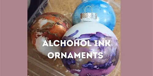 ALCOHOL INK CHRISTMAS ORNAMENTS