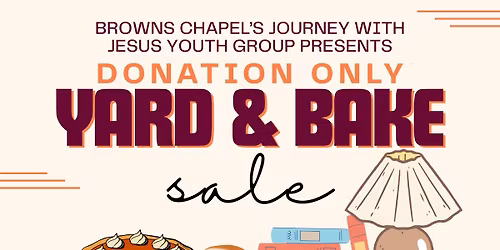Journey with Jesus Yard Sale/Bake Sale