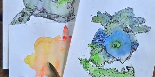 Whimsical Watercolor & Ink Monsters