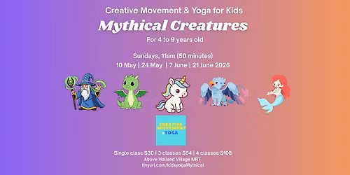 Creative Movement & Kids Yoga Class for 4-9 year-olds