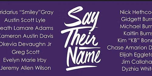 Say Their Names Campaign 