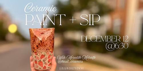 Ceramic Paint And Sip