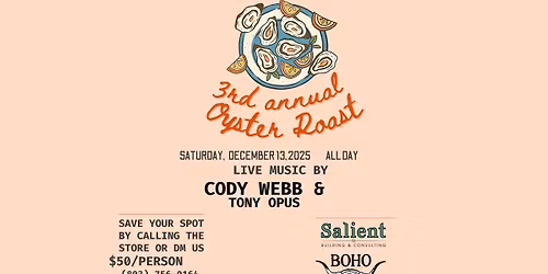 Boho's 3rd Annual Oyster Roast