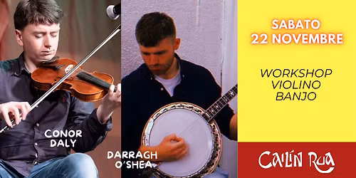 WORKSHOP di Violino e di Banjo irlandese \u2618 Conor Daly - Darragh O Shea