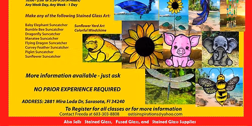 Stained Glass Experience w\/ Freeda \u2013 3-4 Hrs - $ >
