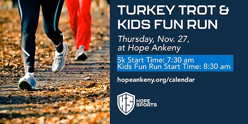 Hope Sports: Turkey Trot and Kids Fun Run