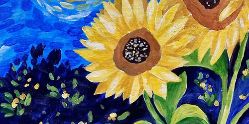 Van Gogh Flowers Paint and Sip in Orange! Brewery!