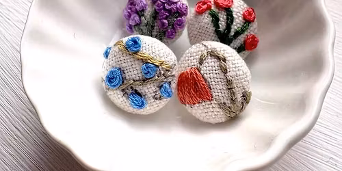 Make your own Embroidered Buttons
