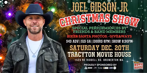 Joel Gibson Jr Christmas Show at Tracyton Movie House