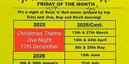 🎄Christmas Theme🎄JIVE NIGHT & (optional) Jive Lesson 
