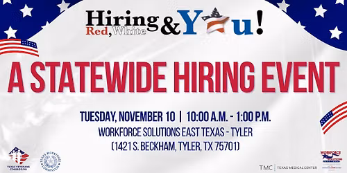 15th Annual Hiring Red, White, & You! Veterans Hiring Event