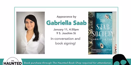 In-conversation & Signing with Gabriella Saab!