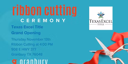 Ribbon Cutting Texas Excel Title