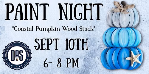 Coastal Pumpkin Wood Stack Paint Night