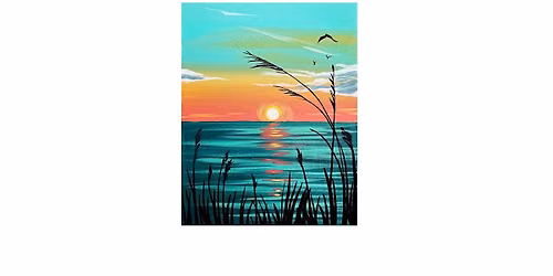 SUNSET AT  THE BEACH-Acrylic painting class