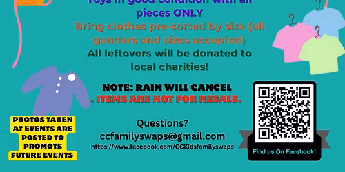 End of Year Family Swap: Clothing, Books, Baby Gear & Toys!