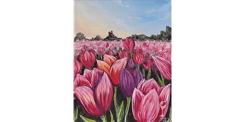 Pink Tulip Bloom - Paint and Sip in New Braunfels | Classpop!\u2122