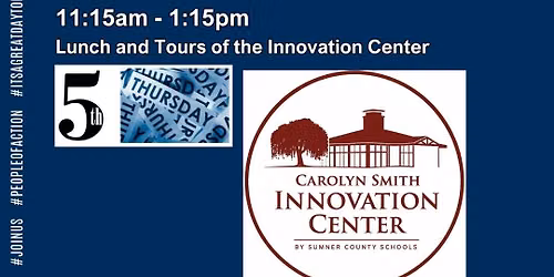 October 29 - Fifth Thursday Lunch and Learn - SCS Innovation Center