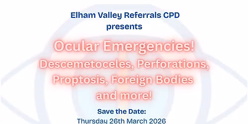 Ocular Emergencies! Join the EVR Team for a CPD evening on ocular emergency presentations!