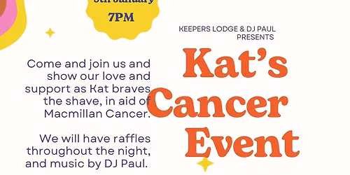 Kat\u2019s Charity Cancer event