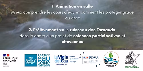Animation sur les cours d'eau et pr\u00e9v\u00e8lement dans le ruisseau des Tarnauds
