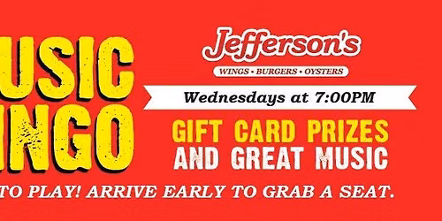 Music Bingo at Jefferson's