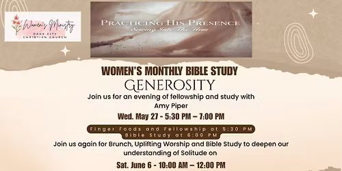 Women's Monthly Bible Study