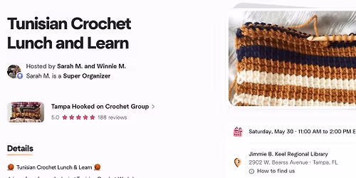 Tunisian Crochet Lunch & Learn