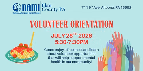 NAMI Blair County Volunteer Orientation