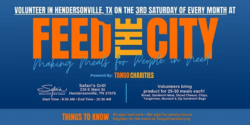 Feed The City Hendersonville: Making Meals for People In Need