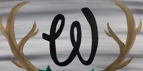 \ud83e\udd83\ud83c\udfa8 Gobble Up the Savings All November Long! Initial Antler Canvas Paint & Sip Class
