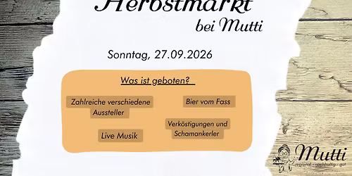 \ud83c\udf42 Herbstmarkt bei Mutti \ud83c\udf42
