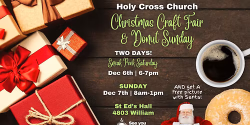 Holy Cross Christmas Craft Fair 2025 (...AND Santa will be there!)
