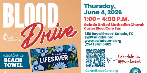 Carter BloodCare Bus at Salado United Methodist Church