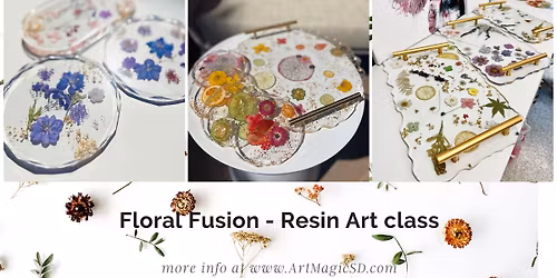 Floral Coasters and Trinket trays: Epoxy Resin Art | San Diego