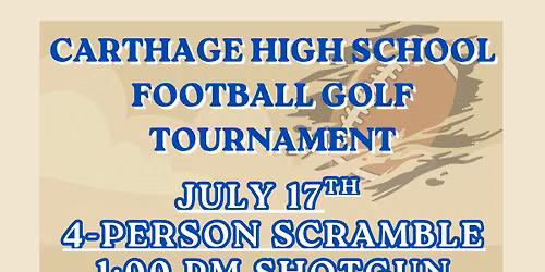 Carthage High School Football Golf Tournament