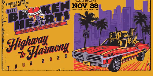 Casino At Dania Beach Welcomes THE BROKEN HEARTS : National Touring Tom Petty Tribute