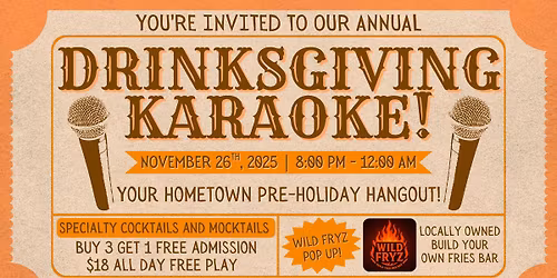 Annual Drinksgiving Karaoke