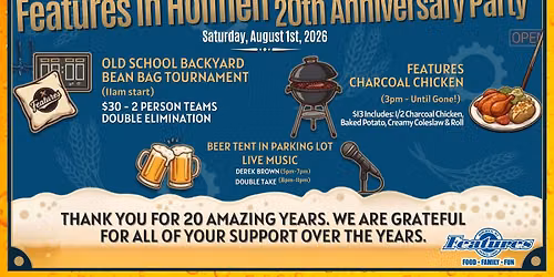 Features 20th Anniversary Party