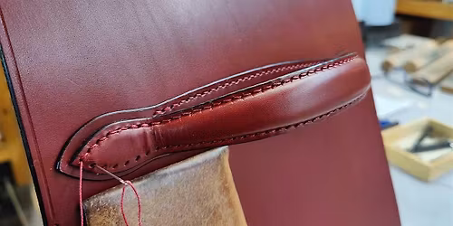 Leather craft courses. Make a hand sewn leather bag