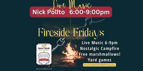 Fireside Friday (live music - Nick Polito)